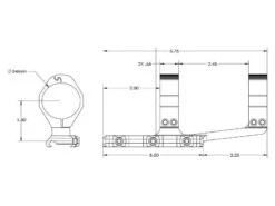 Aero Precision Ultralight 34mm Scope Mount, SPR - Anodized Black 2" Offset -Hunter Zone Shop 34mm spr diagram