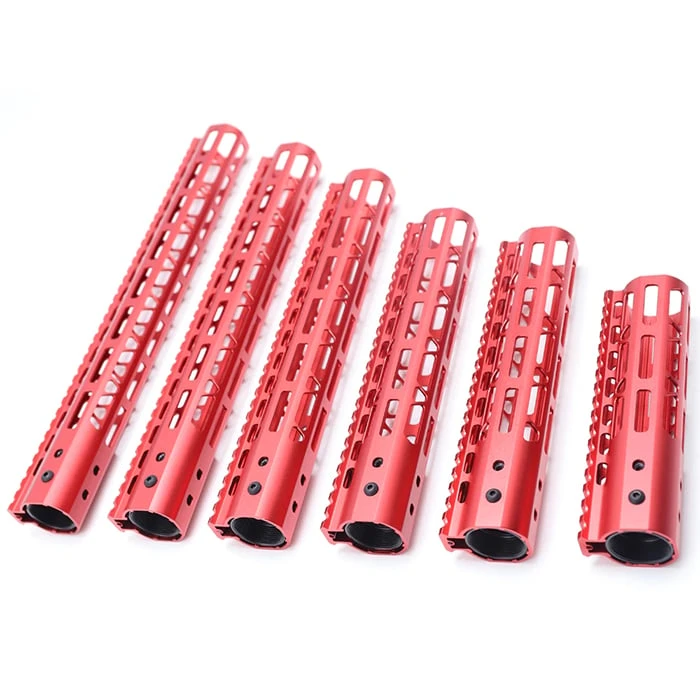 Red Ultralight M-Lok Free Float Handguard 10 Inch 3 Red Ultralight M-Lok Free Float Handguard 10 Inch - Image 3