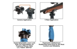 UTG Monopod With V-Rest And Camera Adaptor, 20.5"-58.75" -Hunter Zone Shop TL MP150Q FEA 01