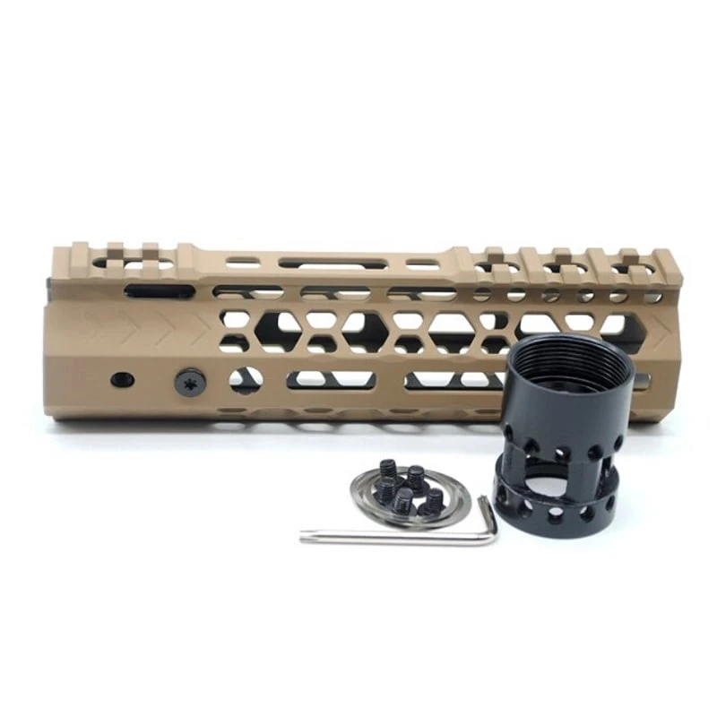 Tan Ultralight M-Lok Free Float Handguard 7 Inch 1 Tan Ultralight M-Lok Free Float Handguard 7 Inch